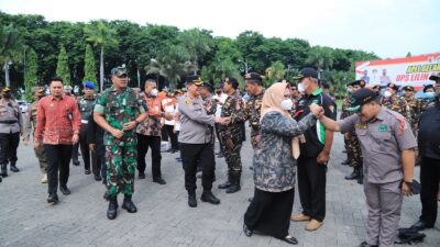 Amankan Nataru 2022, Forkopimda Gresik Siagakan Ratusan Personel Gabungan