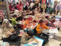 Meriahkan HPN 2023, KWG Berkolaborasi Dengan SD Mugeb Gelar Lomba Mewarnai Kategori TK Di Atrium Gressmall