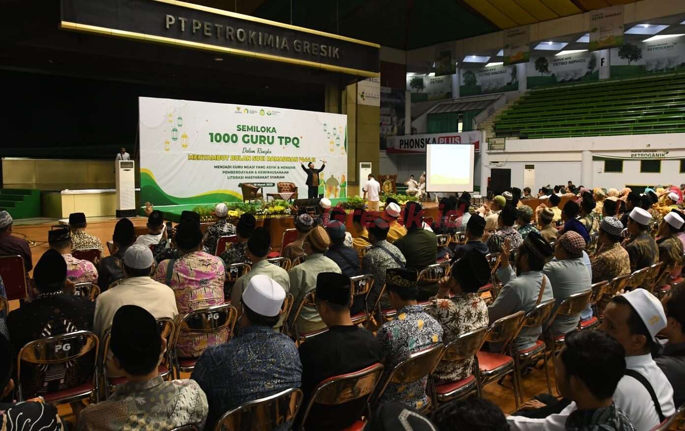 Sharing Session pada Semiloka 1000 Guru TPQ Gresik,Rabu (29/3/2023).