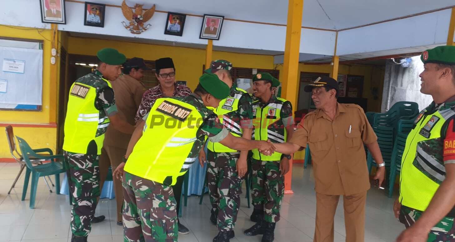 Koramil 0817/12 Kecamatan Sidayu saat gelar patroli kamtibmas kunjungi tiap-tiap Desa di wilayah teritorial binaannya, Selasa (6/06/2023).