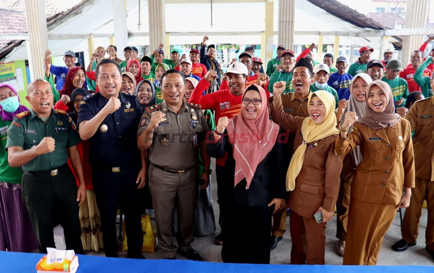 sosialisasi peraturan perundang undangan di bidang cukai dana bagi hasil cukai hasil tembakau (DBHCHT) Pemerintah Kabupaten Gresik tahun 2023 di Balai Desa Metatu, Selasa (27/6/2023).
