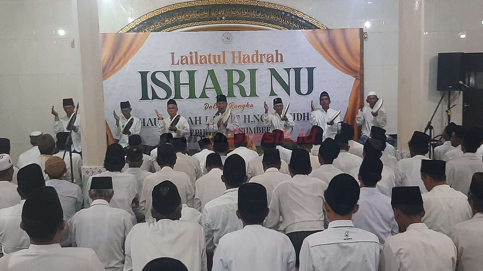 Festival Hadrah digelar diacara haul Mbah H Noloyudho desa Sumberrejo Kecamatan Manyar di Masjid Desa setempat