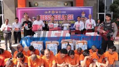 Polres Gresik berhasil mengungkap 22 kasus narkoba dan menangkap 31 tersangka selama Operasi Tumpas Narkoba 2023