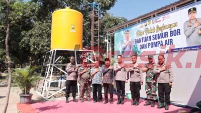 Dalam Rangka Peringati HUT ke 78 RI, Polres Gresik Buat Sumur Bor di Desa Randupadangan Menganti