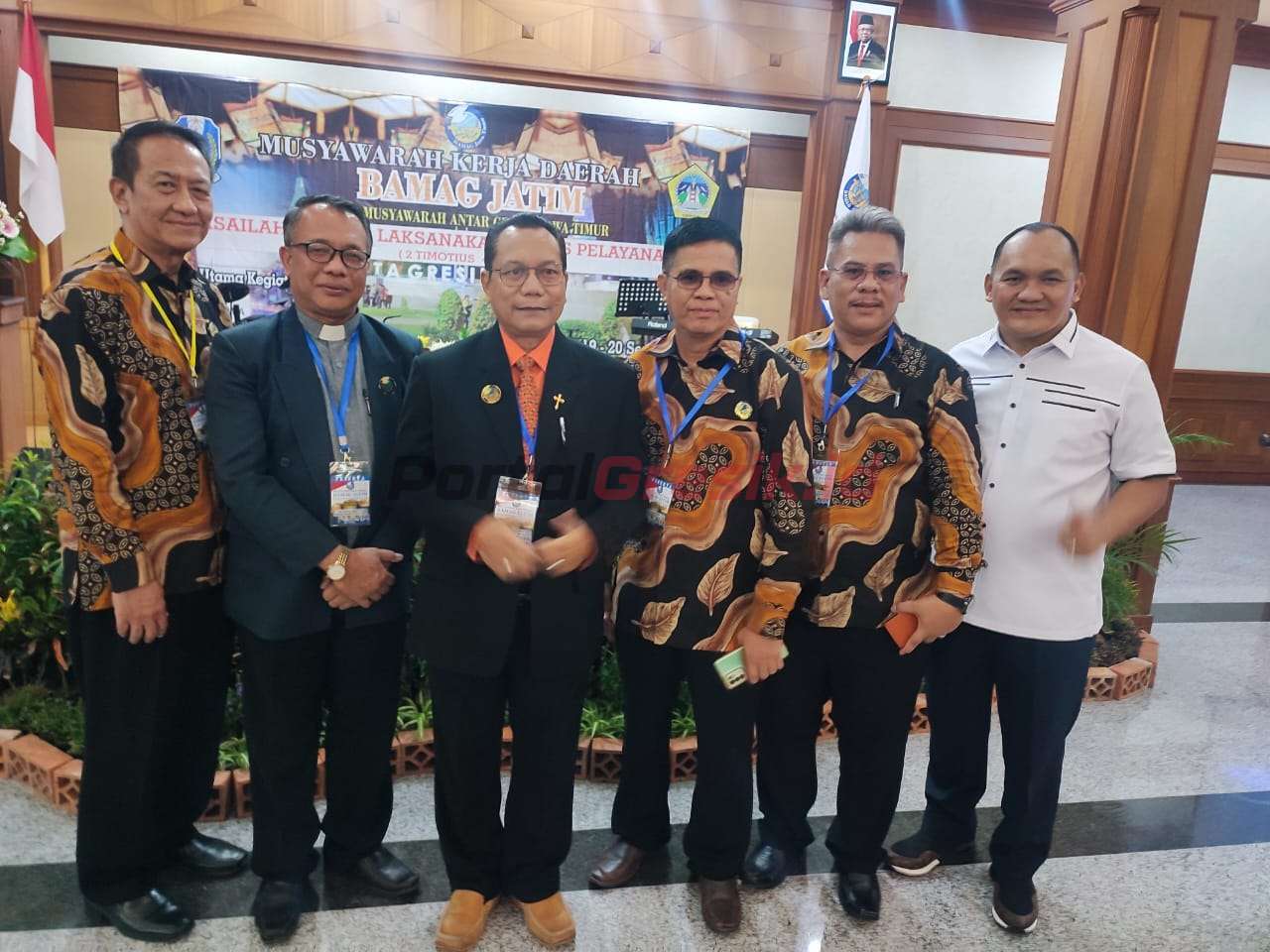 Pengurus Bamag Gresik di Musyawarah Kerja Daerah (Muskerda) Bamag Jatim, Selasa (19/9/2023).