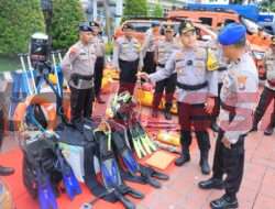 Tingkatkan Kesiapsigaan, Polres Gresik Apel Gelar Peralatan Dalam Rangka Penanggulangan Bencana