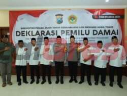 Bersama LDII, Kapolres Gresik Ikuti Deklarasi Pemilu Damai DPW LDII Jawa Timur Dengan Kapolda Jatim