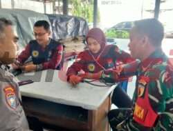 Komitmen Terhadap Kesehatan, Pam Kes Polres Gresik Cek Kesehatan Personil Pengamanan Pemilu 2024