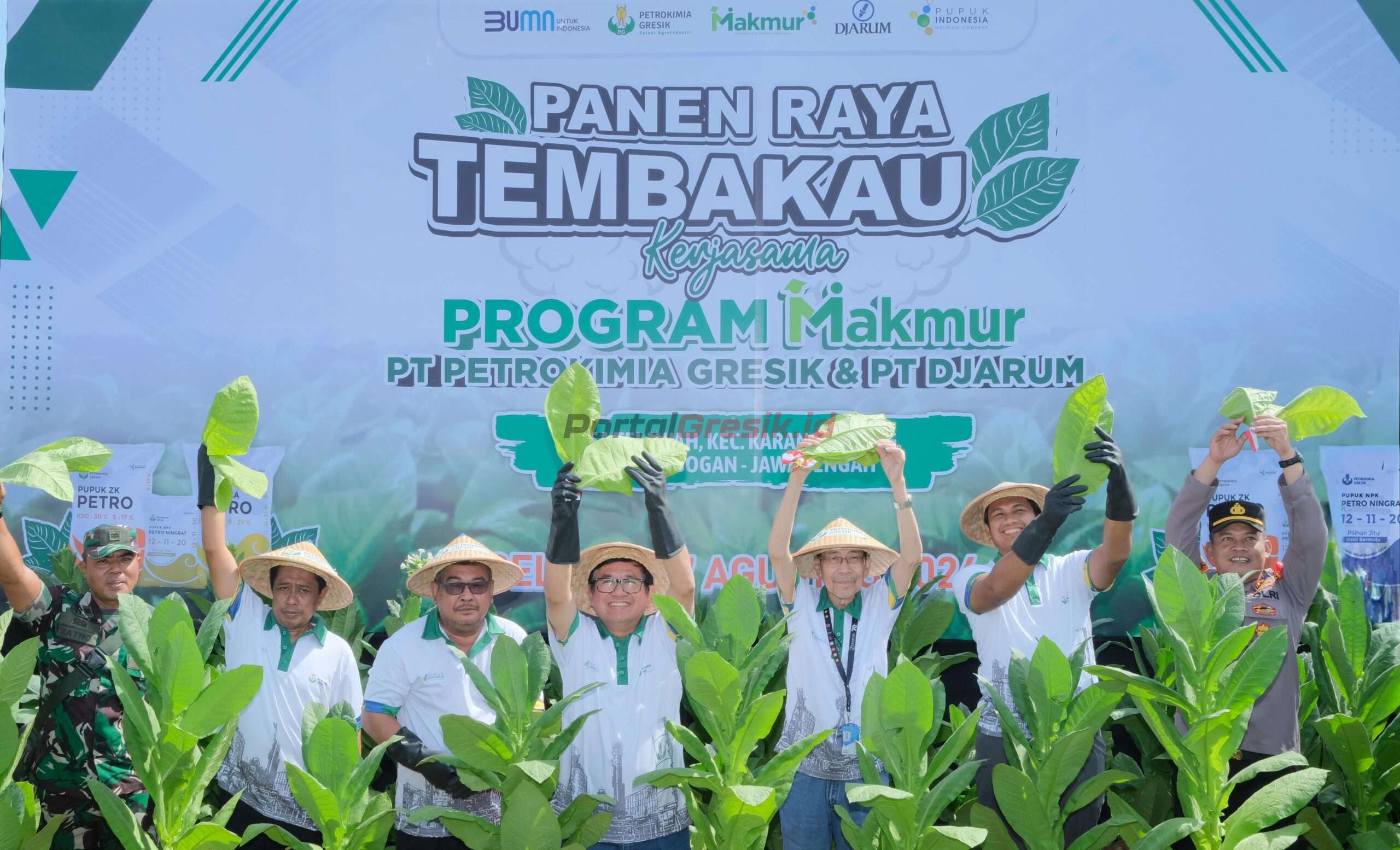 Petrokimia Gresik Menggelar Panen Raya Tembakau Program Makmur kolaborasi dengan PT Djarum di Grobogan