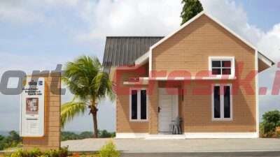 Rumah contoh MBR T36 pada instalasi Bangunan Contoh Teknologi SIG di IKN