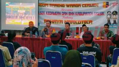 Ngopi Bareng Kantibmas, Upaya Pemdes Cermen Gresik Perangi Peredaran dan Bahaya Narkoba