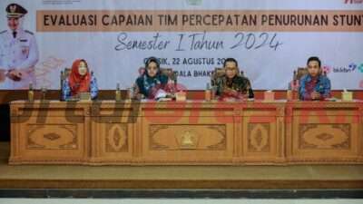 Kegiatan Evaluasi Capaian Tim Percepatan Penurunan Stunting (TPPS) Semester I Tahun 2024, Kamis (22/08/2024).