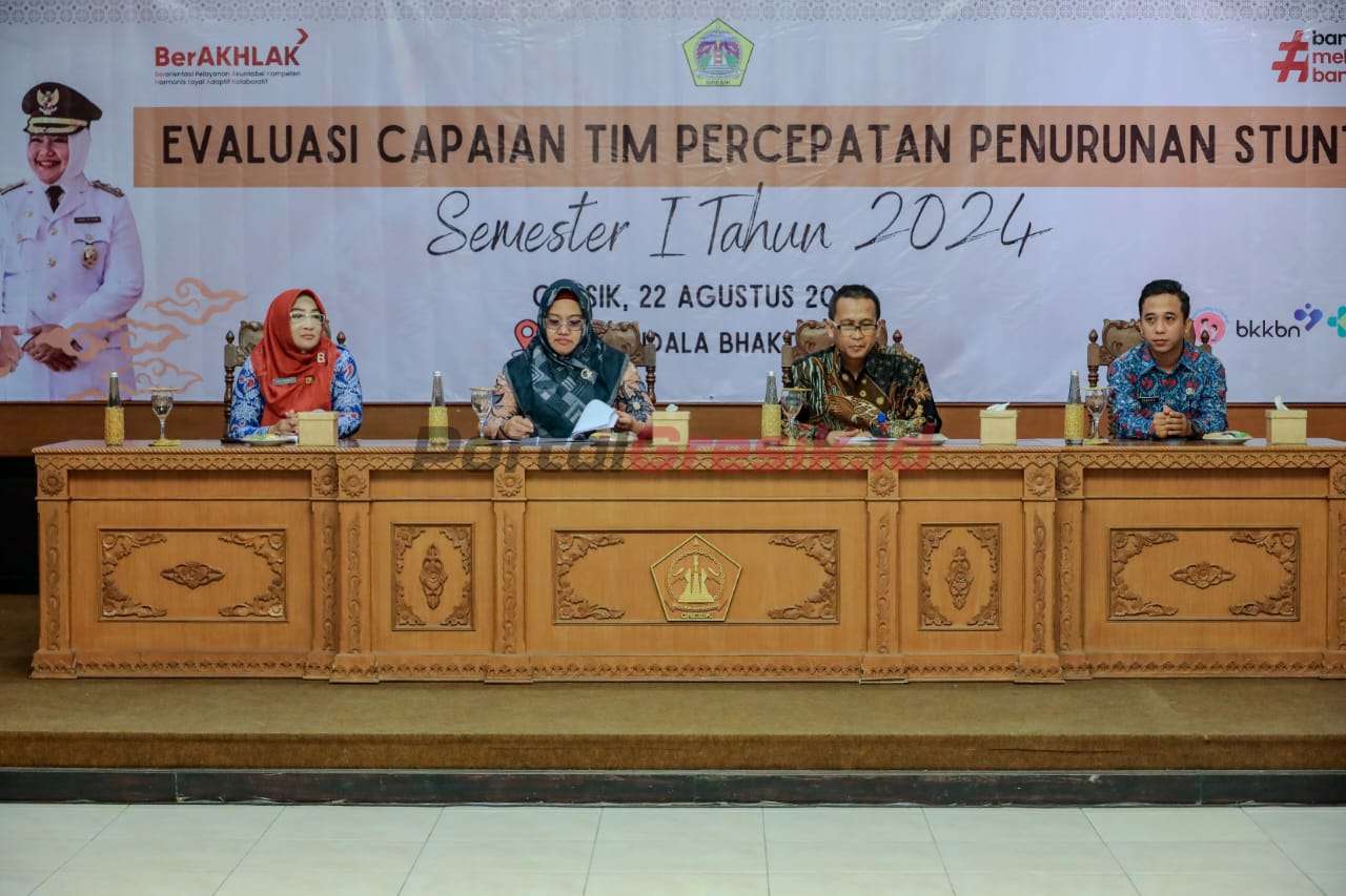 Kegiatan Evaluasi Capaian Tim Percepatan Penurunan Stunting (TPPS) Semester I Tahun 2024, Kamis (22/08/2024).