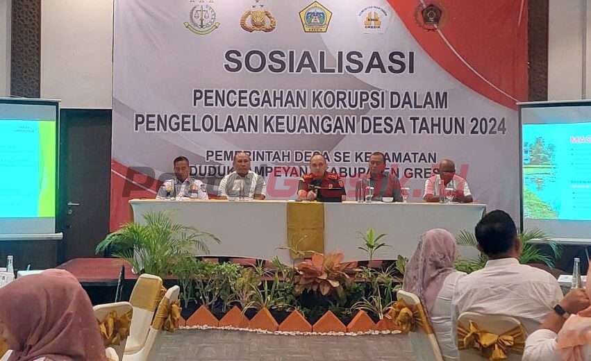 AKD Duduksampeyan Gresik Gandeng Instansi APH dan Media Sosialisasi Pengelolaan Keuangan Desa dan Jurnalistik