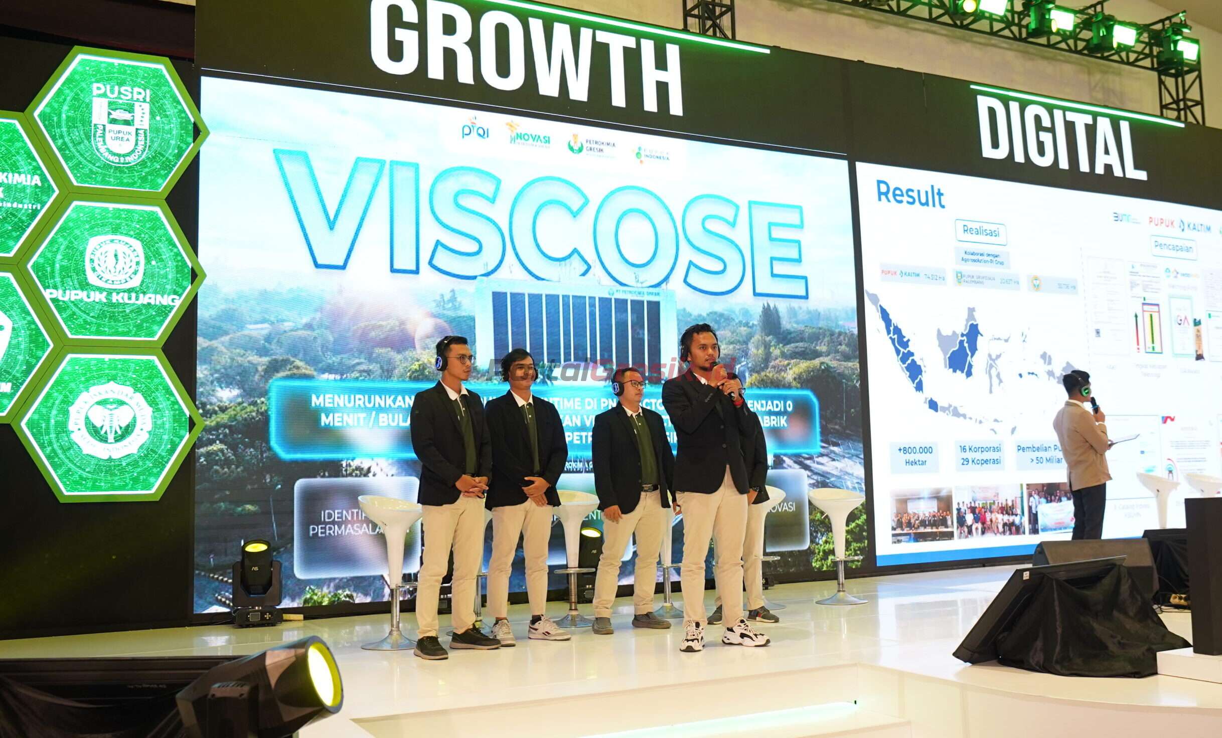 Gugus Inovasi PG _GIO VISCOSE_ saat memaparkan materi pada ajang Pupuk Indonesia Quality and Innovation (PIQI) 2024 di Palembang