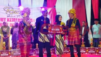 Puncak kegitan HUT Kemerdekaan Republik Indonesia ke-79 di alon-alon Desa Bungah kecamatan Bungah Gresik, Sabtu Malam (31/8/2024)