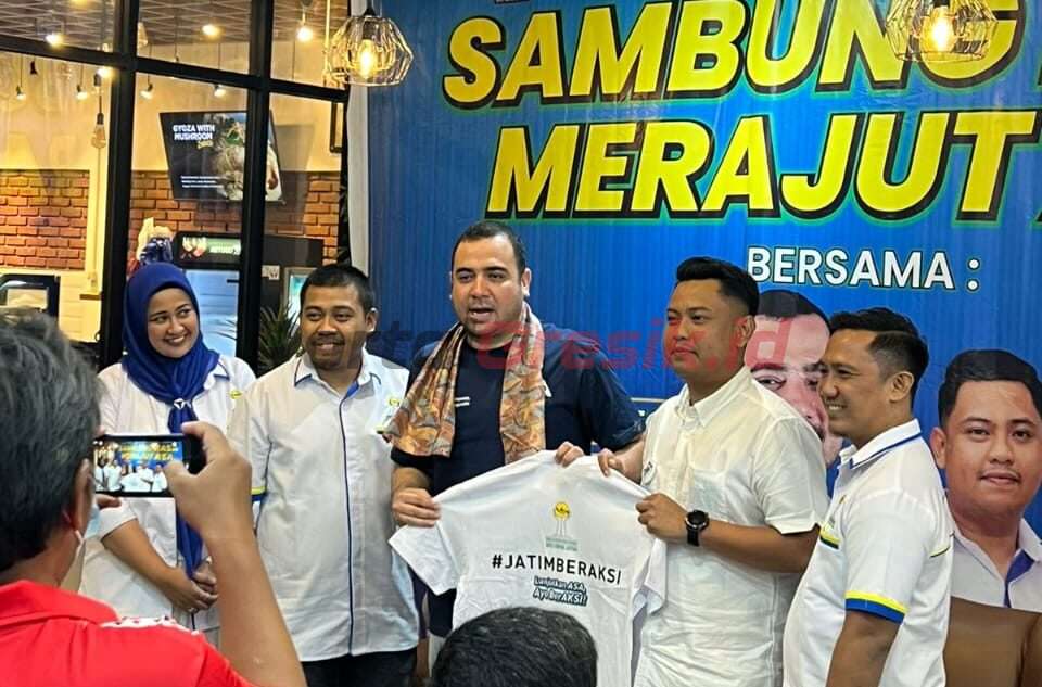 Ahmad Salim Assegaf calon tunggal Ketua BPD HIPMI Jatim periode 2024-2027 saat melakukan kunjungan ke BPC HIPMI Gresik, Sabtu ( 31/08/2024).