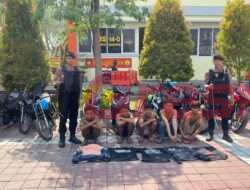 Membawa Sajam dan Hendak Melakukan Balap Liiar, Lima Pemuda Diamankan Unit Raimas Dalmas Sat Samapta Polres Gresik