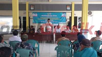 Musdes RKPDes yang digelar di Pendopo Kantor Balai Desa Pacuh Kecamatan Balongpanggang Kabupaten Gresik, Rabu (25/9/2024)