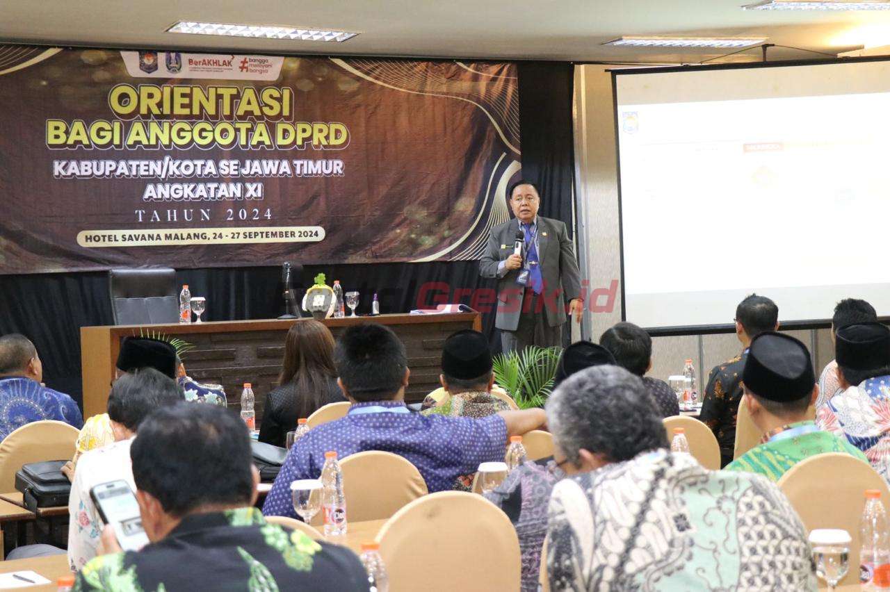 50 orang anggota DPRD Kabupaten Gresik, saat mengikuti orientasi dan pendalaman tugas anggota dewan di Hotel Savana Kota Malang, 24-27 September 2024.