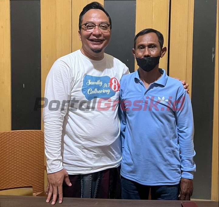 Imam warga asal Kelurahan Lumpur Gresik tertarik yang sempat ikut mendukung kotak kosong saat bertemu dengan Cawabub dr Asluchul Alif.