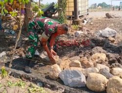 Perkokoh Jalan Lingkungan Agar Tidak Longsor, Pemdes Beton Bangun TPT