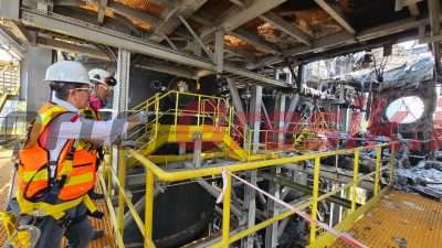 Presiden Direktur PTFI Inspeksi Lokasi Kebakaran di Smelter Gresik