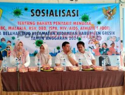 Cegah Masyarakat Terjangkit Penyakit Menular, Pemdes Belahanrejo Gelar Sosialiasi Bahaya Penyakit Menular