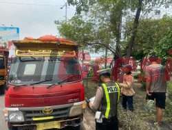 Operasi Zebra Semeru 2024, Satlantas Polres Gresik Tindak Puluhan Truck di Jalur Utara