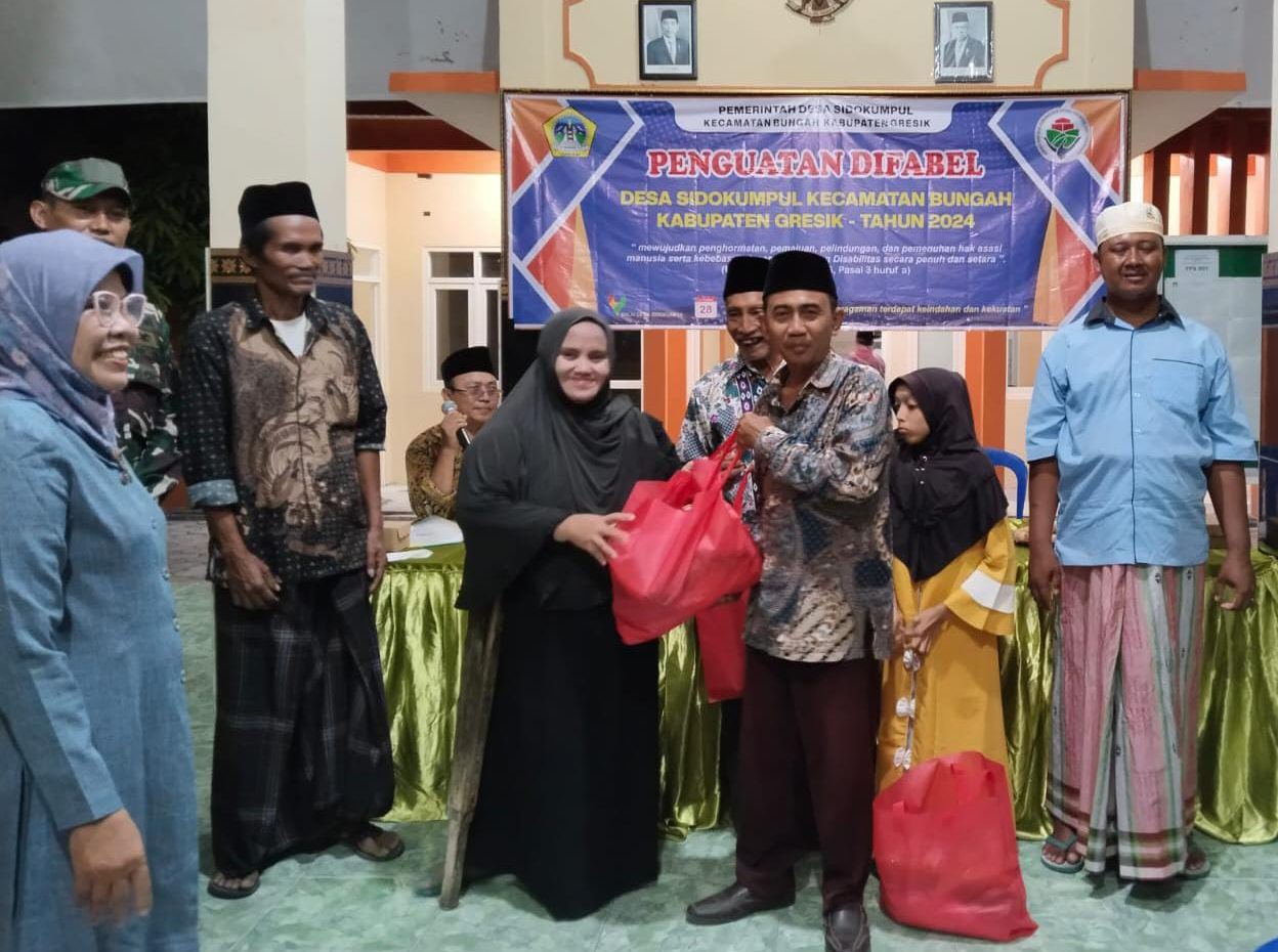 Penyandang Disabilitas Desa Sidokumpul, Kecamatan Bungah, Kabupaten Gresik, Jawa Timur, Senin (28/10/2024).