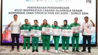 Petrokimia Gresik Berikan Bonus Rp205 Juta untuk Atlet Senam Jawa Timur Berprestasi di PON XXI