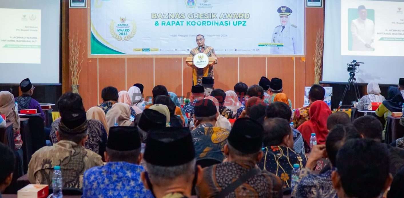 BAZNAS Award 2024, yang diselenggarakan oleh Badan Amil Zakat Nasional (BAZNAS) Kabupaten Gresik, Rabu (06/10).