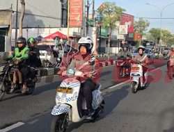 Polwan Gresik Jadi Pionir Patroli Kendarai Motor Listrik Edukasi Ramah Lingkungan