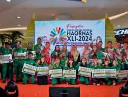 KONI Gresik Beri Reward Atlet Peraih Medali PON pada Puncak Haornas ke-41 di Icon Mall Gresik