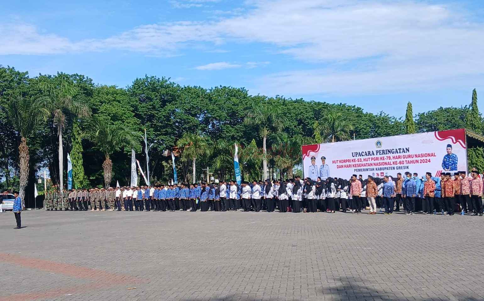 Upacara Peringatan HUT Korpri ke-53, Hari PGRI ke-79, Hari Guru Nasional, dan Hari Kesehatan Nasional (HKN) ke-60