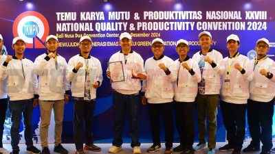 Gugus Inovasi Petrokimia Gresik, GIO ONSPEK usai menerima penghargaan Diamond, Most Favorite, dan Best Performance pada ajang TKMPN XXXVIII di Bali