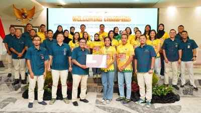 Petrokimia Gresik memberikan apresiasi kepada atlet voli binaan PG & atlet yang berprestasi di ajang Livoli Divisi Utama 2024 dan PON XXI Aceh-Sumut di Gresik