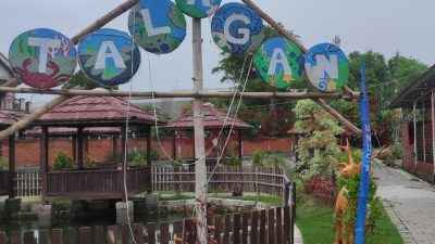 Suasana wisata Lapangan Randegansari (Talagan) yang indah setelah disulap dari telaga menjadi wanita alam, Rabu (04/12/2024).