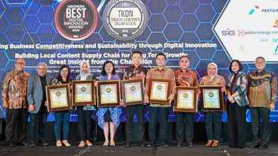Konsisten Tingkatkan Penggunaan Produk Dalam Negeri,  SIG Raih Penghargaan The Indonesia Best Companies in Local Content