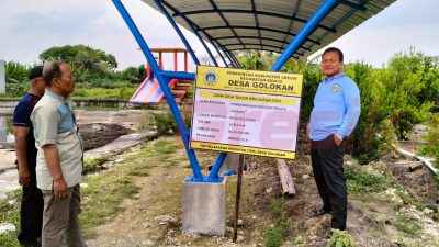 Sudah Sesuai RAB, Pemdes Golokan Gresik Kebut Pembangunan Sarpras Wisata