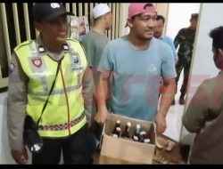 Polsek Ujungpangkah Amankan Puluhan Botol Miras Saat Razia Gabungan Jelang Bulan Ramadhan 2025