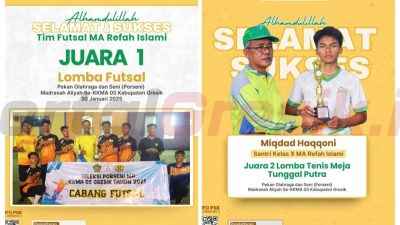 Tak Hanya Pandai Mengaji, Santri Refah Islami juga Berjaya di Laga Porseni