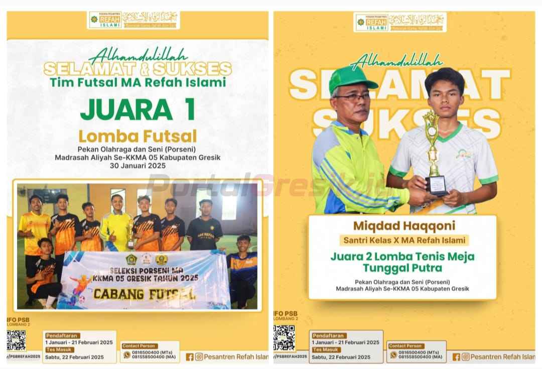 bidang akademik dan nonakademik, termasuk olahraga di Laga Porseni (Pekan Olahraga dan Seni).