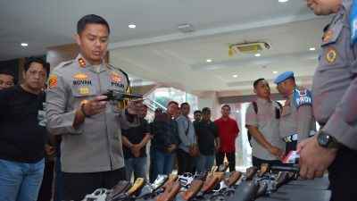 Mitigasi Senjata Api, Polres Gresik Gelar Pemeriksaan Rutin