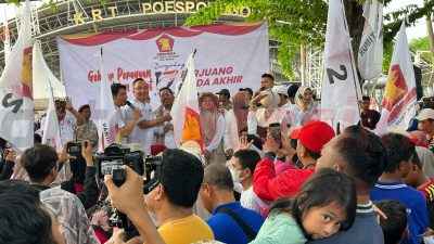 Meriahkan HUT Partai Gerinda ke 17, DPC Gerindra Gresik Gelar Senam dan Jalan Sehat