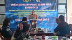 kegiatan Manajemen Media Operasi Mantap Praja Semeru 2025 di Rumah Makan Pak Elan 2, Gresik, pada Rabu (12/2/2025).
