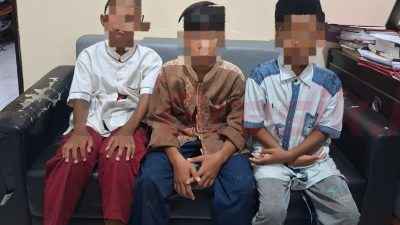 Tertangkap Tangan Dorong Motor Curian, Tiga Bocah SD Pelaku Curanmor di Gresik Mengaku Sudah Beraksi di Empat TKP