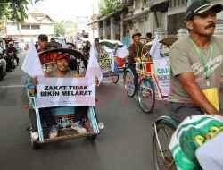 Libatkan Tukang Ojek dan Tukang Becak, Baznas Gresik Perkuat Syiar Zakat Ramadan 2025