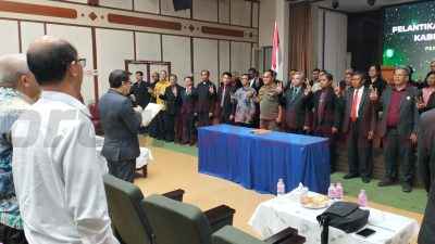 Dihadapan Wakil Bupati Gresik, Pengurus Badan Musyawarah Antar Gereja Kabupaten Gresik Periode 2025-2030 Resmi Dilantik