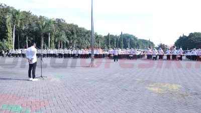 Beri Bekal Disiplin Untuk ASN, BKPSDM Gresik Latih 474 CPNS Lewat PBB dan Tes Fisik